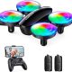 Tomzon-A23W-Mini-Drone-con-Cámara-para-Niños,-1080P-Dron-con-Luz-LED,-3D-Flips
