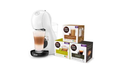 Dolce-Gusto-De'Longhi-Nescafé-Piccolo-XS-EDG110.WB,-Cafetera-Cápsulas,-Incluye-3-Paquetes-de-Cápsulas,-Diseño-Super-Compacto,-Cafetera-Manual-para-Café-y-Otras-Bebidas,-1500W,-Blanco