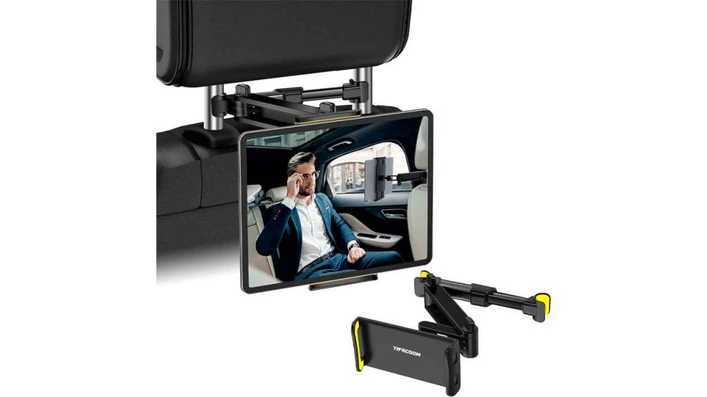 Yifacoom-Soporte-Tablet-Coche,-Tablet-para-Coche-Reposacabezas,-Soporte-iPad-Coche-para-Todos-Los-4,7~12,9-Pulgadas-del-Teléfono,Tableta,iPad,-Switch,Fire-HD