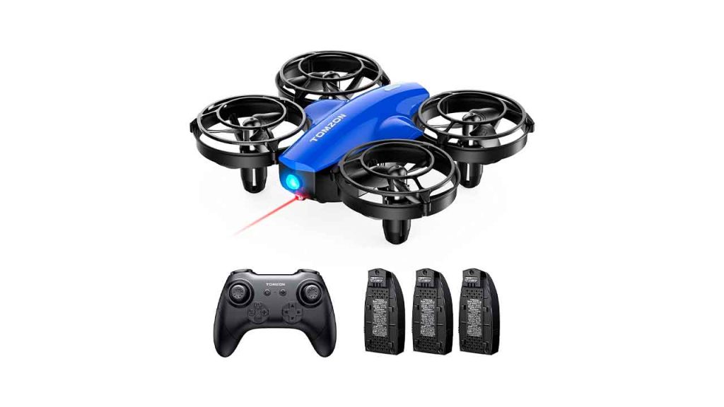 Tomzon-Mini-Drones-para-Niños,-Dron-con-3-Baterías-24-Minutos-de-Vuelo,-Modo-de-Batalla,-Cuadricópteros-Kid-Drone-Tres-Funciones-Voladoras,-Juguete-para-Principiantes,-Azul