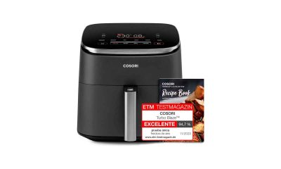 freidora de aire COSORI-Freidora-de-Aire-Turbo-Blaze™-6L,-Air-Fryer-46%-Más-Rápida-con-Motor-DC,-Freidora-sin-Aceite-9-en-1,-con-96-Recetas-de-Chef,-Apta-para-Lavavajillas,-Freír,-Hornear,-Asar,-Deshidratar,-1725W
