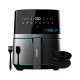 Cecotec-Freidora-de-Aire-sin-Aceite-de-5,5-L-Air-Fryer-Cecofry-Full-InoxBlack-5500-Pro-con-Accesorios.-1700-W,-Dietética-y-Digital,-Táctil,-Acabados-en-Acero-Inox,-8-Modos,-Pack-de-Accesorios