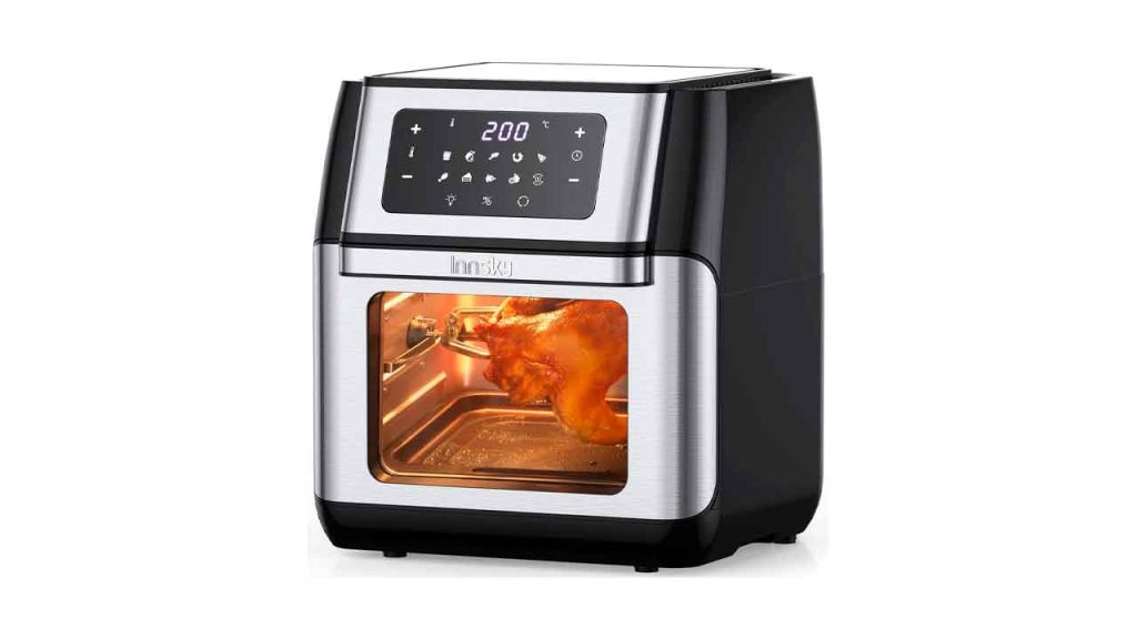 Innsky-Freidora-sin-Aceite-10L,-1500W-Freidora-Aire-con-10-Programas,-Air-Fryer-con-6-Accesorios,-Horno-Aire-Caliente,-Deshidratar,-Pantalla-LED-Táctil,-Temporizador,-con-Recetas
