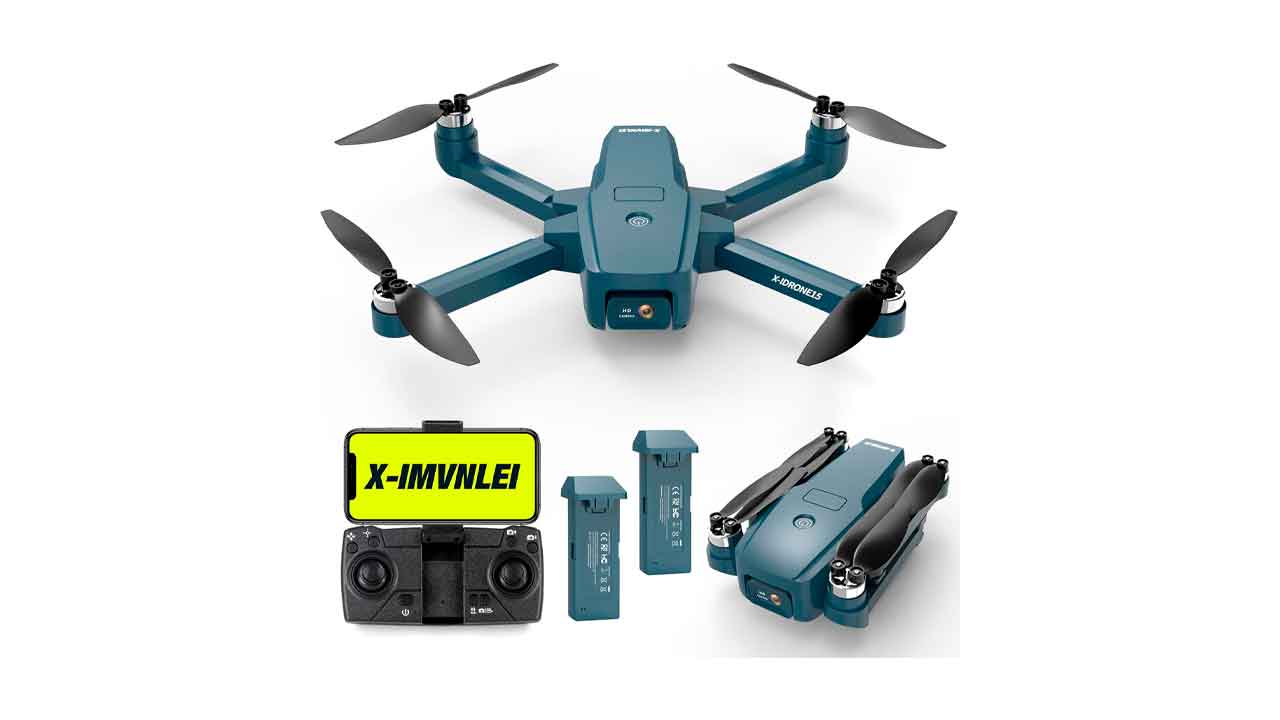 X15-2024-Motor-sin-Escobillas-Drones,-Control-por-aplicación,-2-Cámaras-MAX-40-km-h-Viento-4-Niveles-5GHz-WIFI-FPV-Video-Adulto-Profesional-Quadcopter-RC-UAV-2-Baterías-30Mins