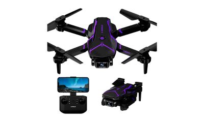 dron Drone-con-Cámara-720P-para-Adultos,-WiFi-FPV-Vídeo-en-Vivo-RC-Quadcopter,-Mini-Dron-Plegable,-Modo-sin-Cabeza,-Posicionamiento-Óptico-de-Flujo,-Gestos-Selfie,-3D-Flips-para-Principiantes,-2-Baterías