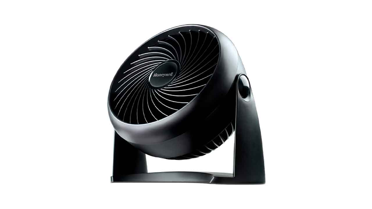 Honeywell-TurboForce-Ventilador-Potente,-Refrigeración-de-Funcionamiento-Silencioso,-Inclinación-Variable-de-90°,-3-Ajustes-de-Velocidad,-Anclaje-en-la-Pared,-Ventilador-de-Mesa,-HT900E