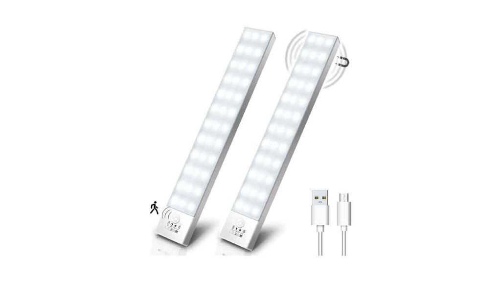 OUILA-Luz-LED-Armario-con-Sensor-Movimiento-Blanco-Natural-5000K-36-LEDs-4-Modos-Luz-LED-Magnética-Adhesiva-USB-Recargable-1000mAh-Luz-Nocturna-para-Guardarropa,-Escaparate,Entrada-2-Piezas