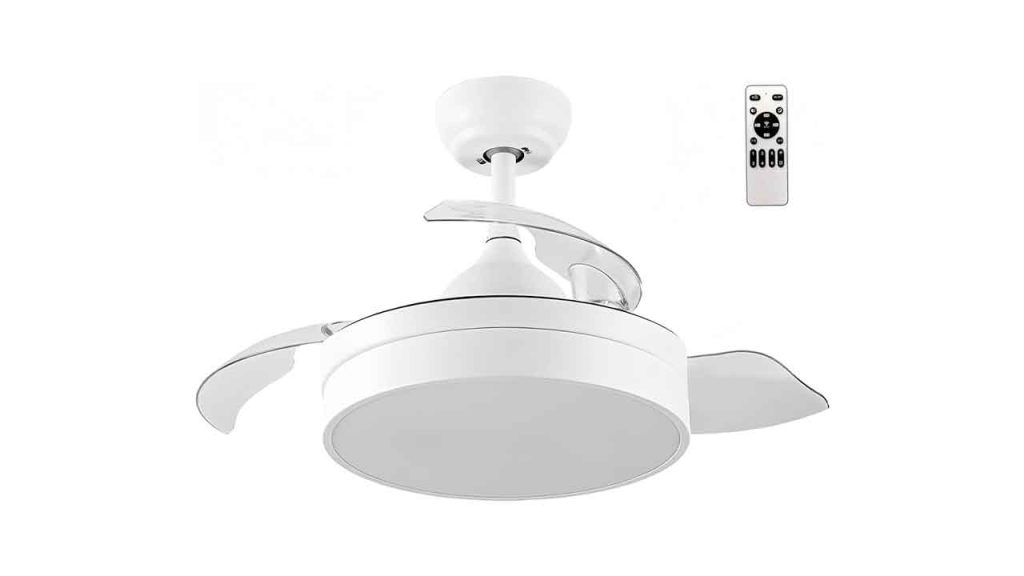 Ventilador-con-Luz-Lámpara-LED-72W-Ventilador-Invisible-Ultra-Silencioso-con-Mando-a-Distancia-y-Palas-Retráctiles-Φ52-H40cm-Decoración-Luz-Fría-Neutra-Cálida