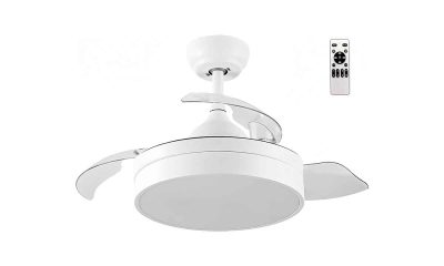 Ventilador-con-Luz-Lámpara-LED-72W-Ventilador-Invisible-Ultra-Silencioso-con-Mando-a-Distancia-y-Palas-Retráctiles-Φ52-H40cm-Decoración-Luz-Fría-Neutra-Cálida