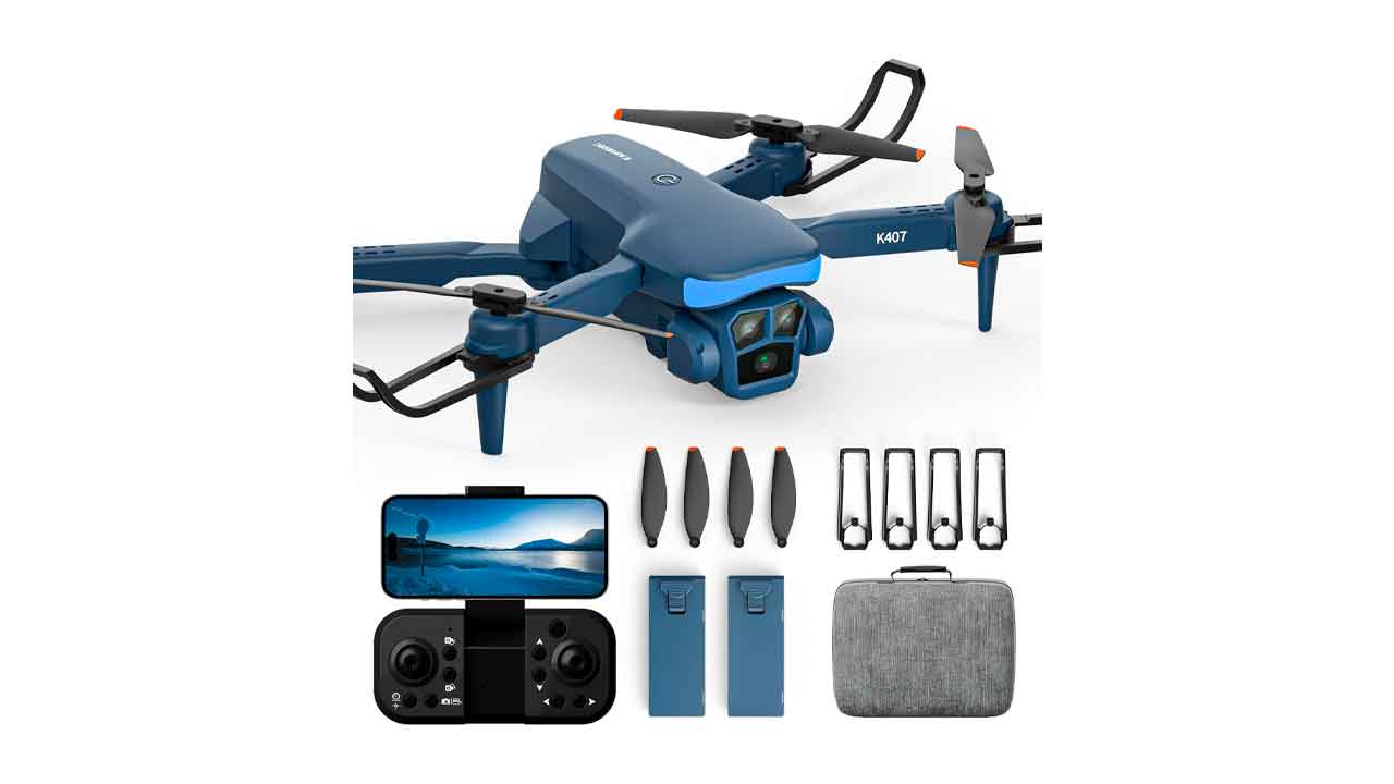 Drone-con-cámara-para-adultos-1080P,-lente-ajustable-135,-drone-plegable-con-despegue-aterrizaje-con-un-botón-para-principiantes,-quadcopter-RC-FPV-con-retención-de-altitud,-flip-3D,-2-baterías
