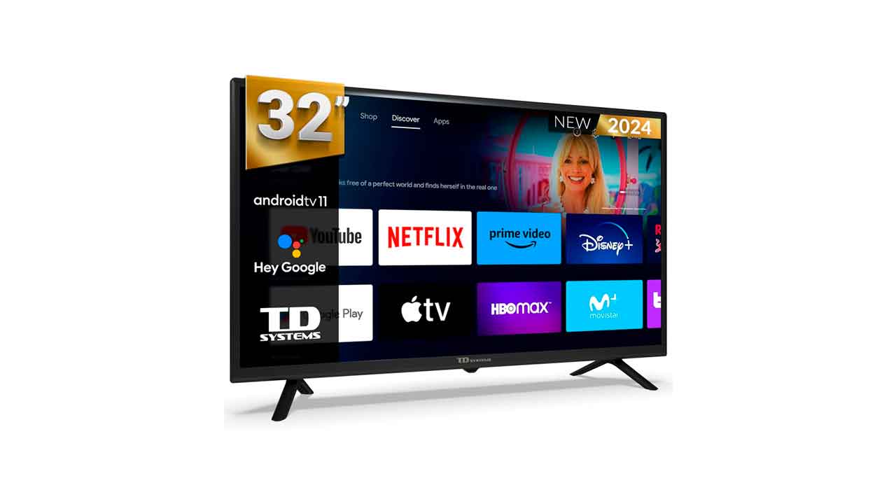 TD-Systems---Smart-TV-32-Pulgadas,-Hey-Google-Chromecast,-Television-TDT-HD,-Android-11,-Modelo-2024,-Televisor-con-3-años-de-garantía---PRIME32C19GLE-[Clase-de-eficiencia-energética-E]