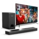 ULTIMEA-Barra-de-Sonido-para-TV-con-Subwoofer,-Potencia-Máxima-160W,-BASSMAX,-Barra-de-Sonido-Surround-2.1-para-PC-con-3-EQ,-Bluetooth-5.3-HDMI-óptico-AUX-Montaje-en-Pared,-Serie-Ultra-Slim-Nova-S40