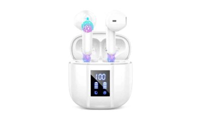 Auriculares-Inalambricos-Bluetooth,-Auriculares-Bluetooth-5.3,-48H-Estéreo-HiFi-Cascos-Inalambricos-Bluetooth-con-Reducción-de-Ruido,-IP7-Impermeable-Auriculares-Comodidad-Ligera,-Carga-Rápida-USB-C