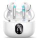 Csasan-Auriculares-Inalámbricos-Bluetooth,-Auriculares-Bluetooth-5.3-Estéreo-con-4-ENC-Cancelacion-Ruido-Micró,-40H-Control-Táctil-Cascos-Inalambricos,-IP7-Impermeable-Auriculares-in-Ear,-Blanco