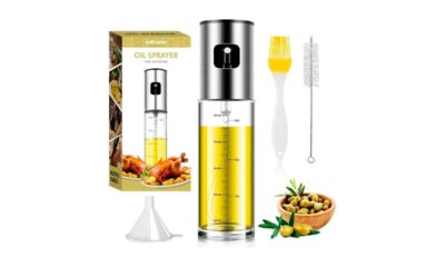 Edihome,-Pulverizador-Aceite-Spray,-para-Cocina,-de-Acero-Inoxidable-y-Cristal,100-ml,-Antigoteo,-Accesorios-Freidora-de-Aire,-Dispensador,-Bote,-Dosificador