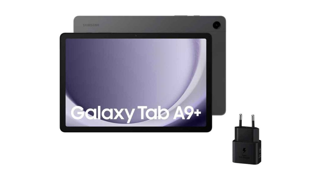 Samsung-Galaxy-Tab-A9+-Tablet-Android,-128-GB-Almacenamiento,-WiFi,-Pantalla-11”,-Sonido-3D,-Gris-(Versión-Española)