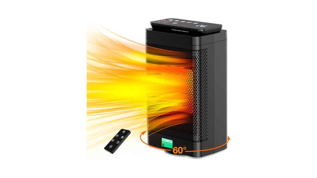 Calefactor-Bajo-Consumo---1500W-Calefactor-Baño,PTC-Calentador-de-3-Modos,Temporizador-24h,60°-Oscilación,Control-Remoto,Protección-Contra-Sobrecalentamiento-y-Vuelco,para-Baño-Habitación-Salón
