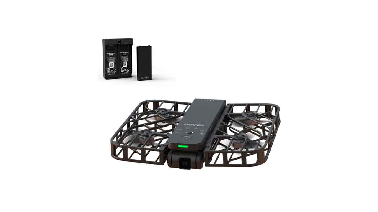 HOVERAir-X1-Dron-con-Cámara,-Drone-de-Bolsillo-con-Video-HDR,-Despegue-de-la-Palma,-Rutas-de-Vuelo-Inteligentes,-Modo-Sígueme,-Mini-Dron-con-Control-Manos-Libres,-Negro-(Combo)