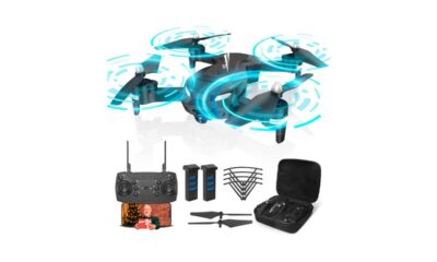Wipkviey-T26-Drone-con-Cámara-HD-1080P--Dron-Profesional-para-Niños-y-Principiantes-Transmisión-FPV,-Con-2-Baterías-y-Bolsa-Portátil,Con-Video-WiFi-en-Vivo-Quadcopter-RC-con-2-Baterías-26-Mins