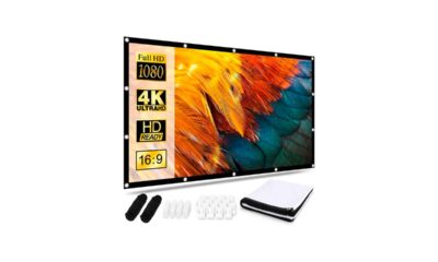 Pantalla-Proyector-120-Pulgadas-16-9-HD-Antiarrugas-Plegable-Portátil-Lavable-Tela-Proyector,-Pantalla-de-Proyección-de-Doble-Cara-para-Patio,-Hogar,-Teatro-Exterior