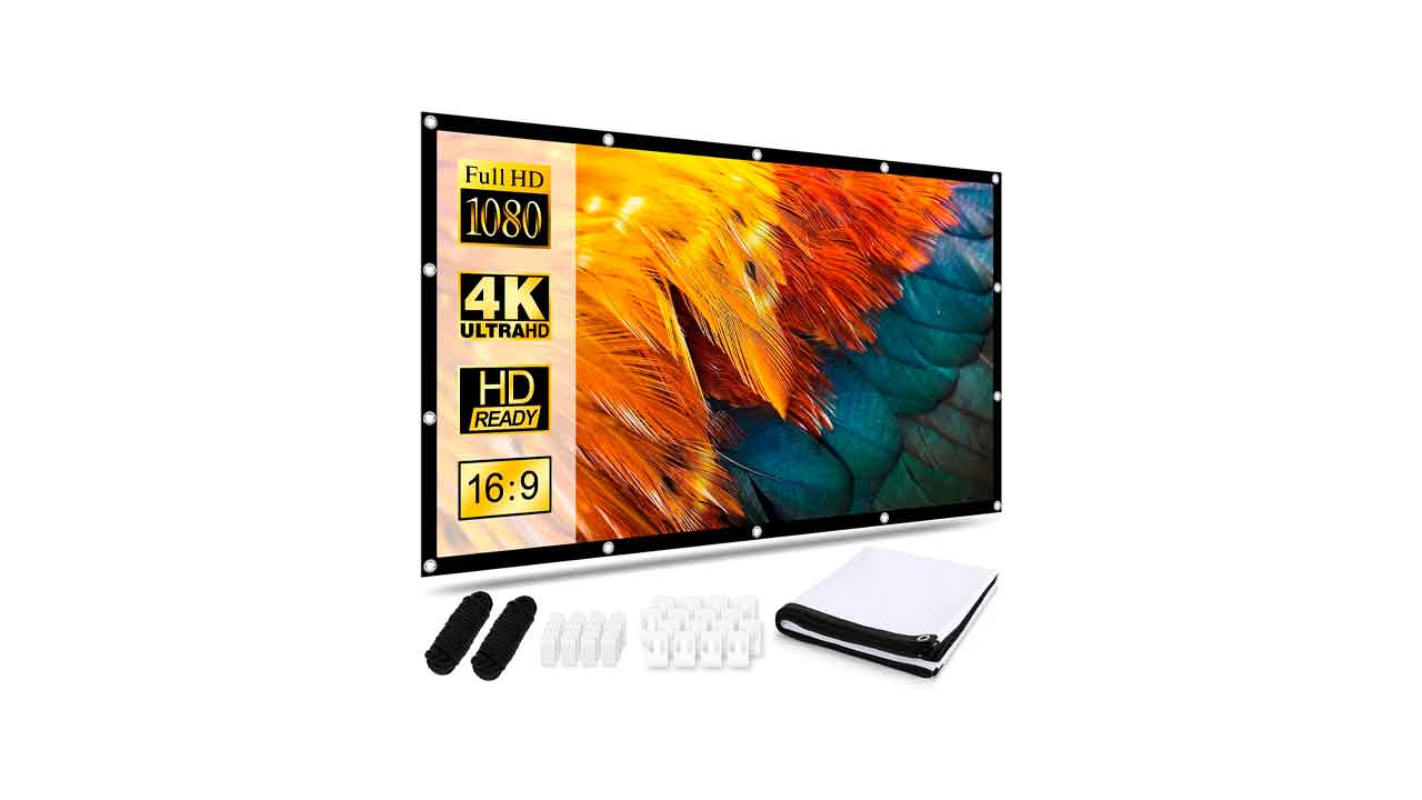 Pantalla-Proyector-120-Pulgadas-16-9-HD-Antiarrugas-Plegable-Portátil-Lavable-Tela-Proyector,-Pantalla-de-Proyección-de-Doble-Cara-para-Patio,-Hogar,-Teatro-Exterior