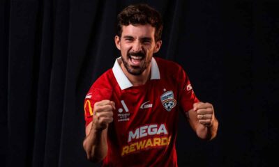 Juan Muñiz, durante su presentación con Adelaide United