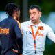 Xavi Hernández durante un entrenamiento de la selección de Países Bajos